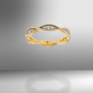 stylish yellow gold 18 kt diamond ring
