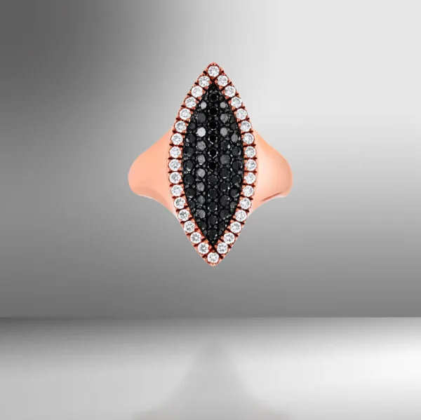 buy black rose gold ring