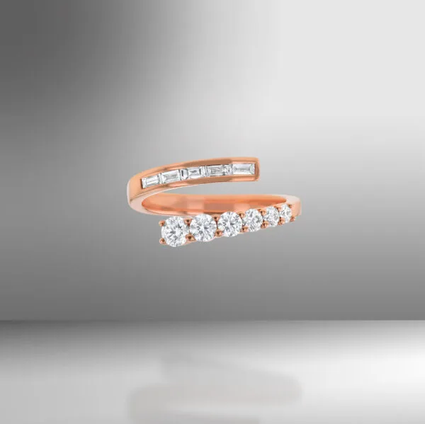 Adjustable Diamond Rings Rose Gold
