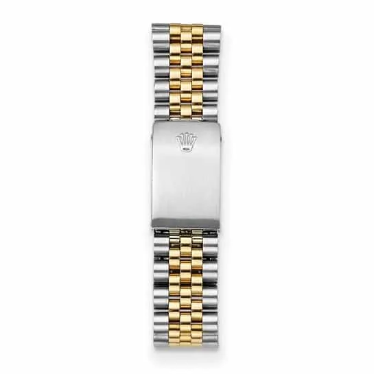 Swiss Crown™ USA Pre-owned Rolex-Independently Certified Steel and 18k 36mm Jubilee Datejust Black Diamond Dial and Bezel Watch - Image 3